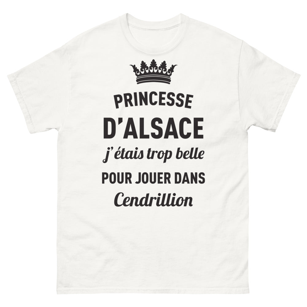 T-shirt Alsace blanc - Laissez-moi briller avec humour