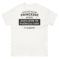 Thumbnail for T-shirt Auxiliaire de Puériculture blanc - Je ne suis pas une princesse