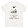 T-shirt Catalogne blanc - Je suis Catalane, cœur sur la main