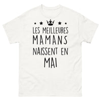 Thumbnail for T-shirt hommage mamans mai blanc - Les meilleures mamans naissent en mai