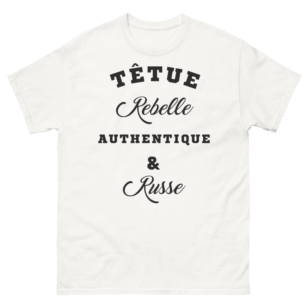 T-shirt Russie blanc - Têtue, rebelle et authentique