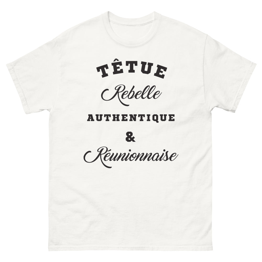 T-shirt Réunion blanc - Têtue Rebelle Authentique