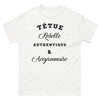T-shirt Aveyron blanc - Têtue, Rebelle et Authentique Aveyronnaise