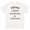 T-shirt Alsace blanc - Têtue et rebelle authentique