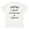 T-shirt Infirmière blanc - Têtue, rebelle et authentique
