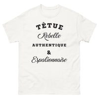 Thumbnail for T-shirt Aveyron blanc - Fierté d'Espalion, têtue et rebelle