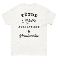 Thumbnail for T-shirt Dominicaine blanc - Têtue et fièrement rebelle