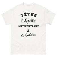 Thumbnail for T-shirt Audouise blanc - Têtue, Rebelle et Authentique