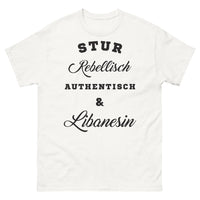 Thumbnail for T-shirt Libanais blanc - Stur Rebellisch Authentisch Libanesin