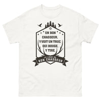 Thumbnail for T-shirt Ligue du Bon Chasseur blanc - texte humoristique