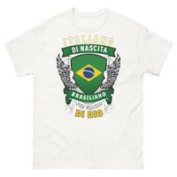 Thumbnail for T-shirt Italie Brésil blanc - Italiano di nascita, brasiliano per grazia di Dio