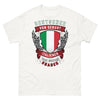 T-shirt Allemagne Italie blanc - Deutscher von Geburt, Italiener von Gottes Gnaden