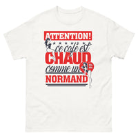 Thumbnail for T-shirt Normand blanc - Attention, ce café est chaud !