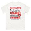 T-shirt Normand blanc - Attention, ce café est chaud !