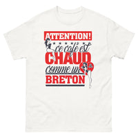 Thumbnail for T-shirt Bretagne blanc - Café chaud comme un Breton