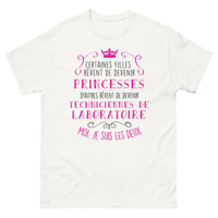 Thumbnail for T-shirt princesse et technicienne de laboratoire blanc - je suis les deux