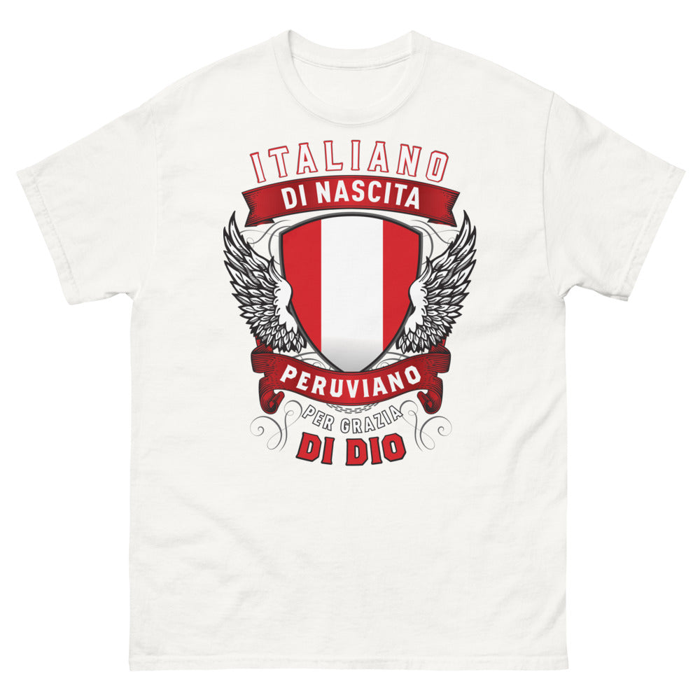 T-Shirt Italia-Perù Bianco - Italiano di nascita, peruviano per grazia