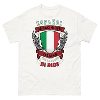 Thumbnail for T-shirt Espagnol/Italien blanc - Español de Nacimiento, Italiano por la Gracia de Dios