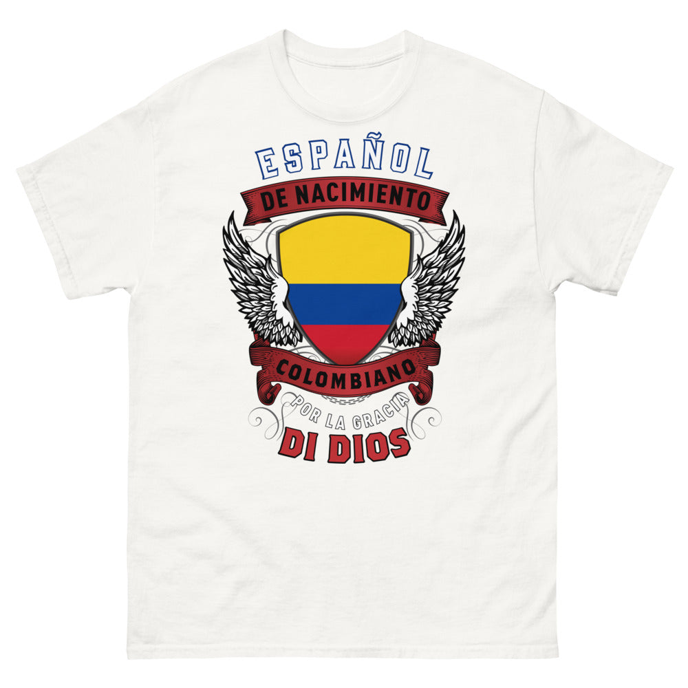 T-shirt Colombie blanc - Colombiano por la Gracia de Dios