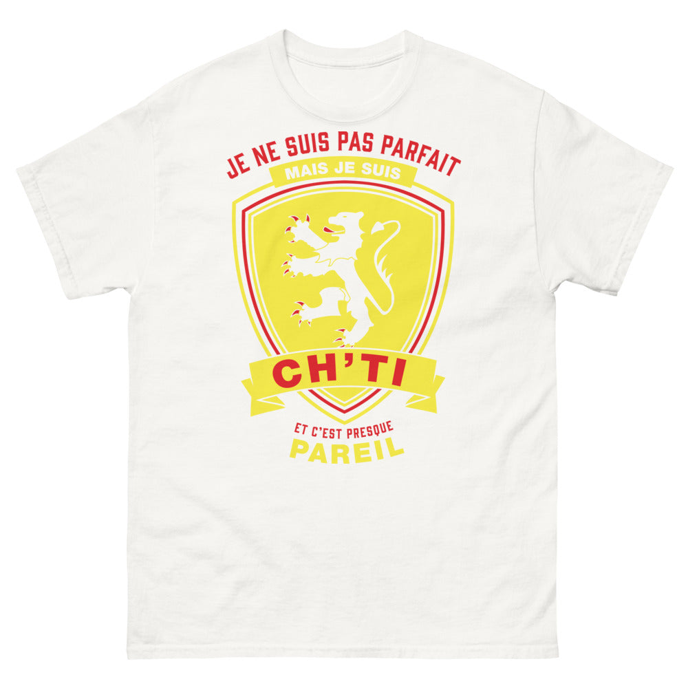 T-shirt Chti blanc - Presque parfait c'est déjà bien