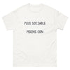 T-shirt Alsacienne blanc - Plus sociable grâce à toi