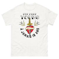 Thumbnail for T-shirt À jamais 18 ans blanc - For Ever Young, clin d'œil irrévérencieux