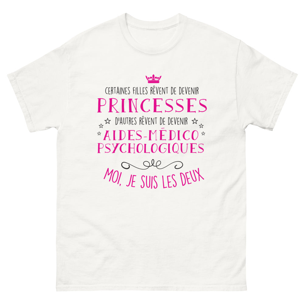 T-shirt Aide médico-psychologique blanc - Princesse dans l'âme