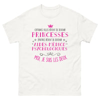 Thumbnail for T-shirt Aide médico-psychologique blanc - Princesse dans l'âme