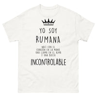 Thumbnail for T-shirt Roumanie blanc - cœur en main, flamme intérieure