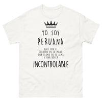 Thumbnail for T-shirt Pérou blanc - cœur, llama et bouche incontrolable