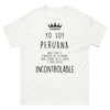 T-shirt Pérou blanc - cœur, llama et bouche incontrolable