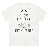 Thumbnail for T-shirt Yo Soy Italiana blanc - cœur et fierté italienne