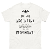 Thumbnail for T-shirt Argentine blanc - Corazón en la Mano et Llama en el Alma