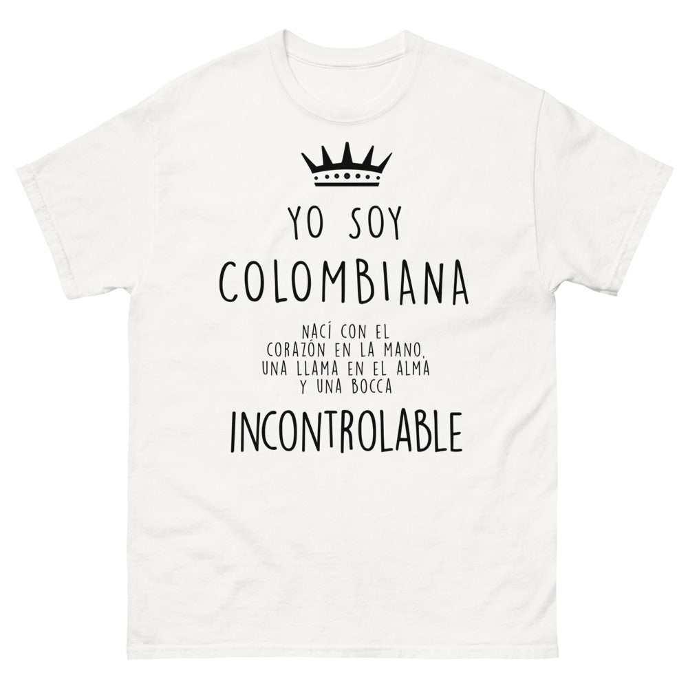 T-shirt Colombienne blanc - Yo Soy Colombiana, cœur et passion