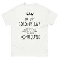 Thumbnail for T-shirt Colombienne blanc - Yo Soy Colombiana, cœur et passion
