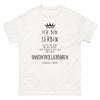 Weißes Serbien-T-Shirt - Hand aufs Herz, Flamme in der Seele