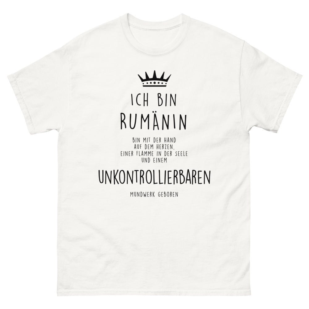T-shirt Roumanie blanc - Ausdruck voller Leidenschaft