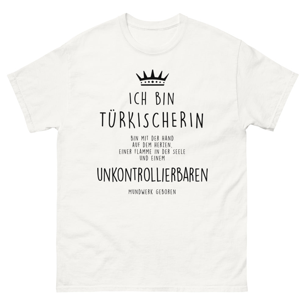 Weißes Türkei-T-Shirt - Türkische Seele, brennendes Herz