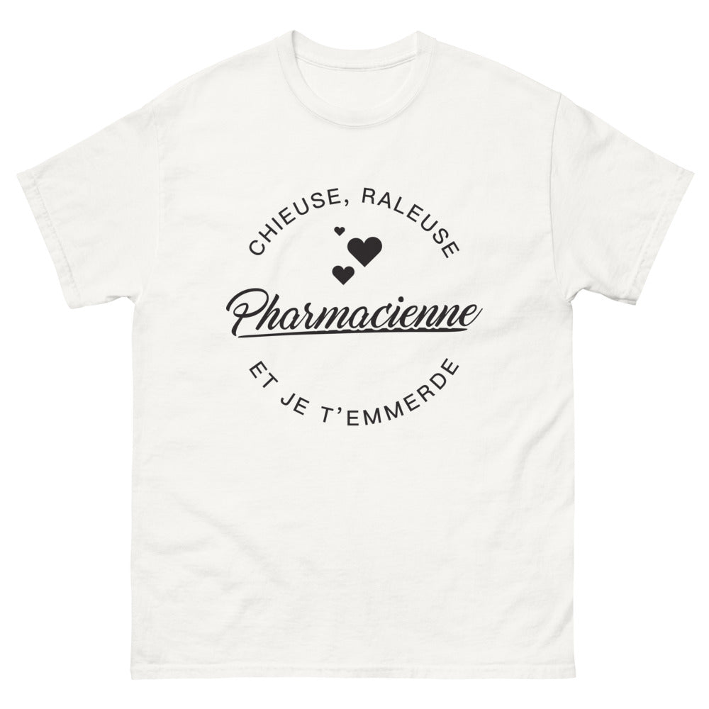 T-shirt pharmacienne blanc - pharmacienne chieuse râleuse