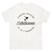 Thumbnail for T-shirt esthéticienne blanc - Chieuse râleuse et je t'emmerde