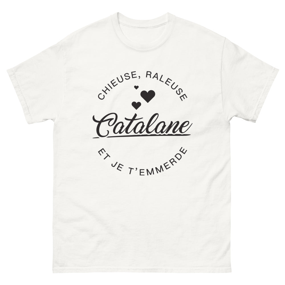 T-shirt Catalan blanc - Chieuse râleuse catalane