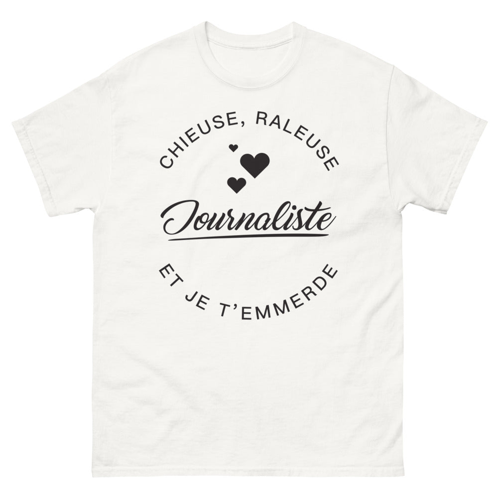 T-shirt journaliste blanc - chieuse-râleuse
