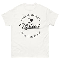 Thumbnail for T-shirt Khaleesi blanc - chieuse râleuse, humour fantasy