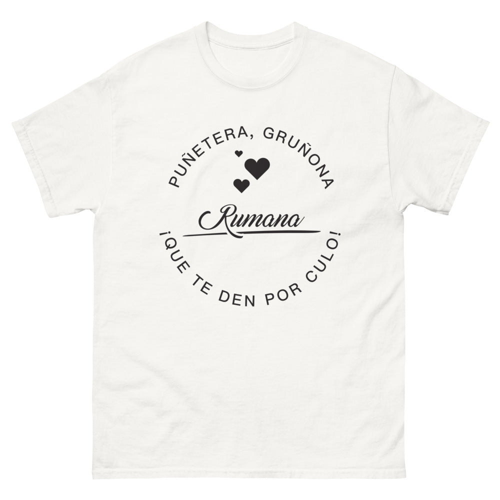 T-shirt roumain blanc - puntera gruñona clair