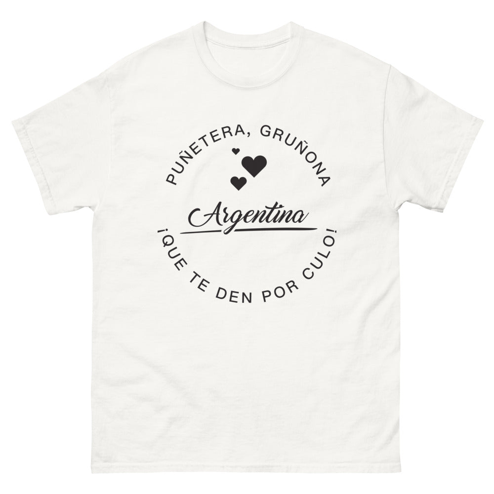 T-shirt Argentine blanc - phrase audacieuse