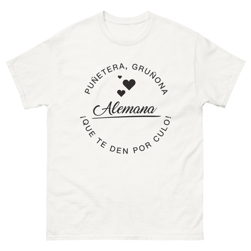 T-shirt allemand blanc - humour grincheux allemand