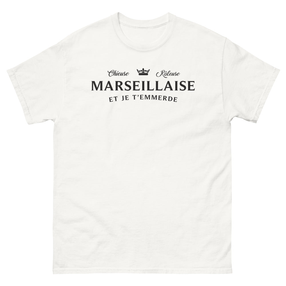 T-shirt Marseille blanc - chieuse râleuse