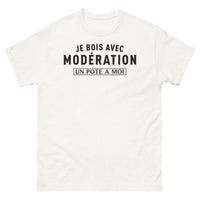 Thumbnail for T-shirt humour blanc - Je bois avec modération