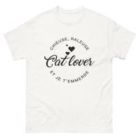 Thumbnail for T-shirt amatrices de chats blanc - humour félin et caractère audacieux