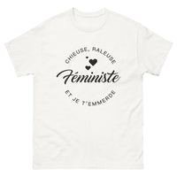Thumbnail for T-shirt chieuse râleuse féministe blanc - Je t'emmerde